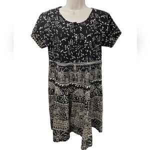 Sacred Threads Short Sleeve Shift Dress Sz S/M